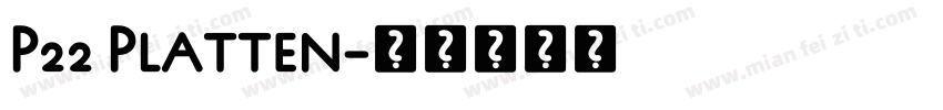 P22 Platten字体转换